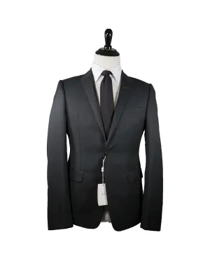 ARMANI COLLEZIONI - Peak Lapel 1-Button Slim Charcoal Blazer - 38R
