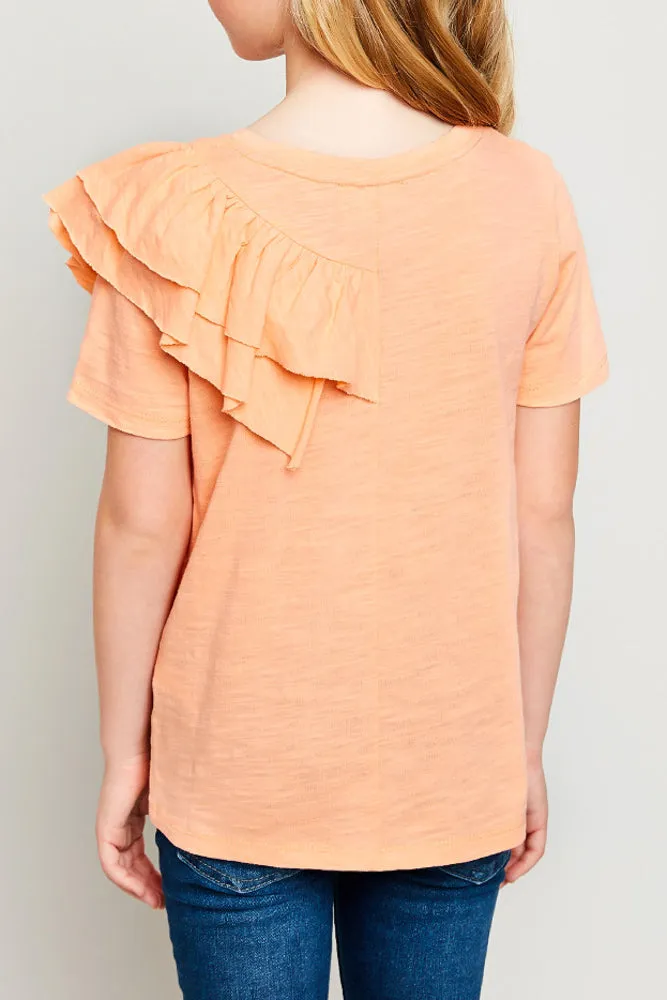 Asymmetrical Ruffled T-Shirt (Mother: Mommy and Me)