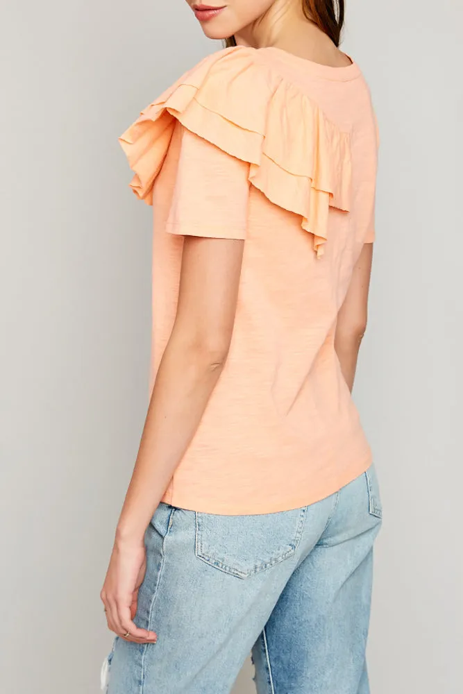 Asymmetrical Ruffled T-Shirt (Mother: Mommy and Me)