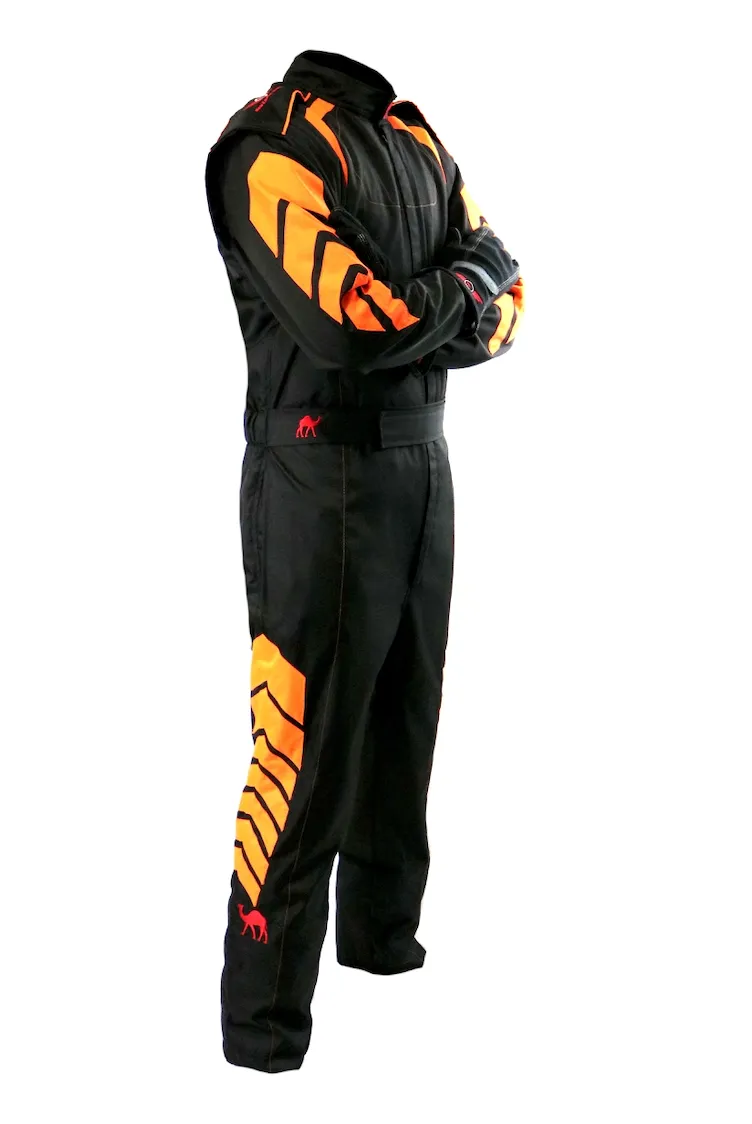 Aurora 2.0 Single Layer SFI 3.2A/1 Rated Fire Suit Black/Neon Orange
