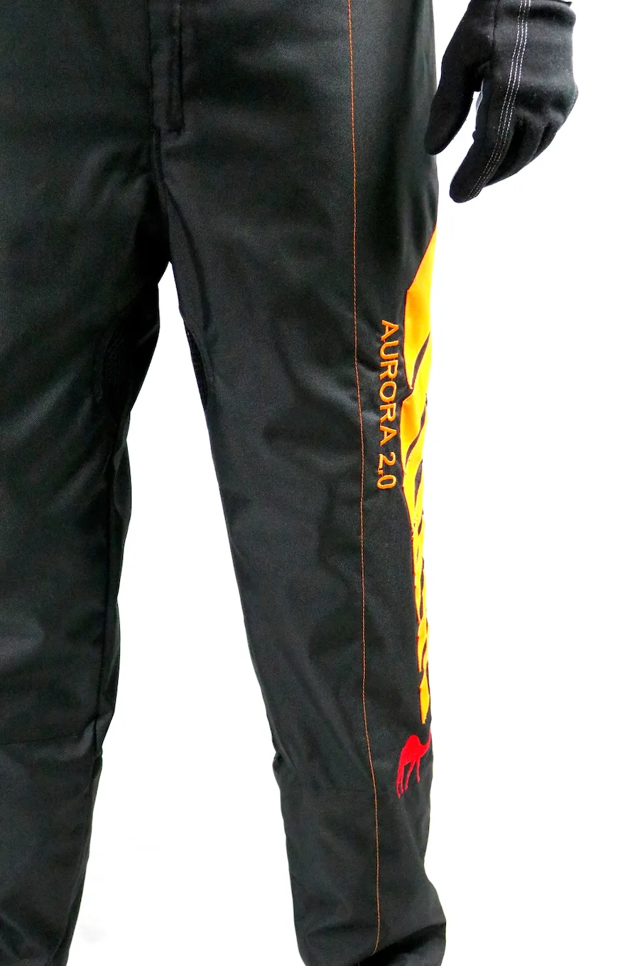 Aurora 2.0 Single Layer SFI 3.2A/1 Rated Fire Suit Black/Neon Orange
