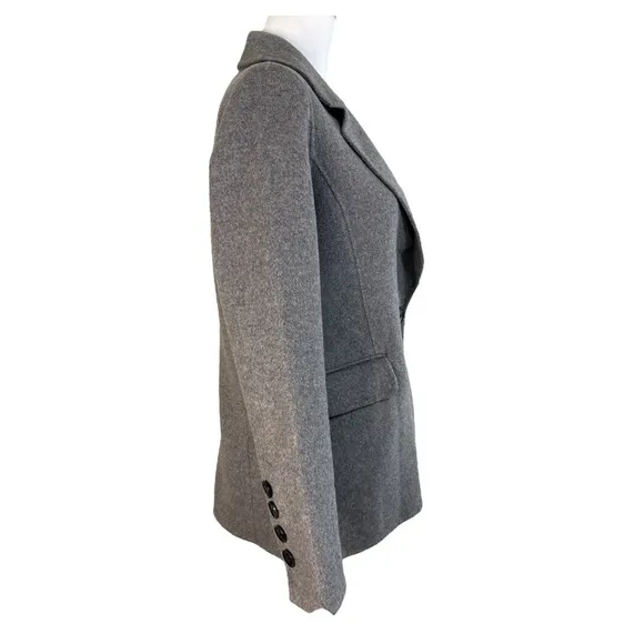Badgley Mischka Wool Blend Blazer/Jacket Medium Gray Size S