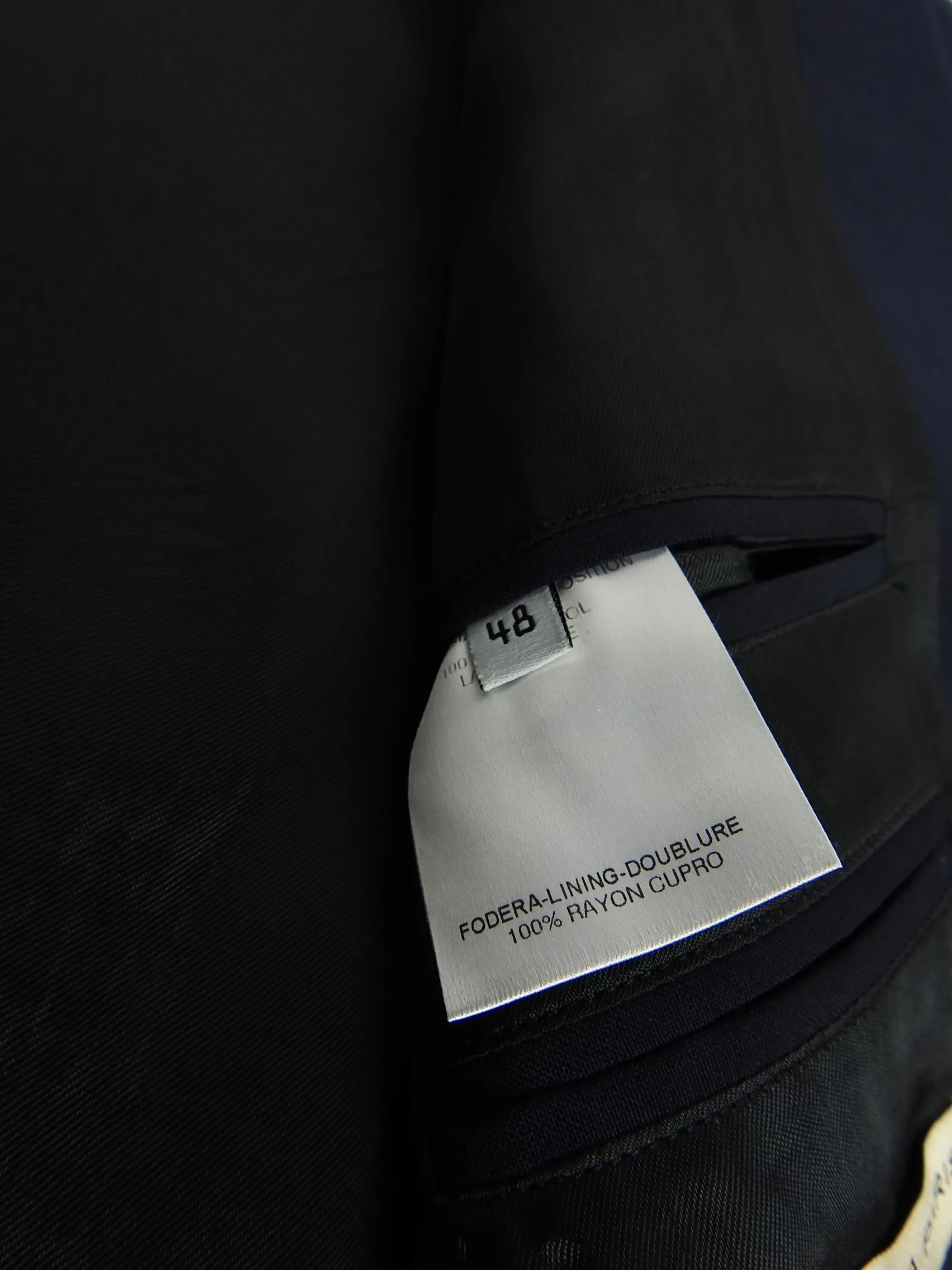 Balenciaga 2004 Navy Wool Blazer Size 48
