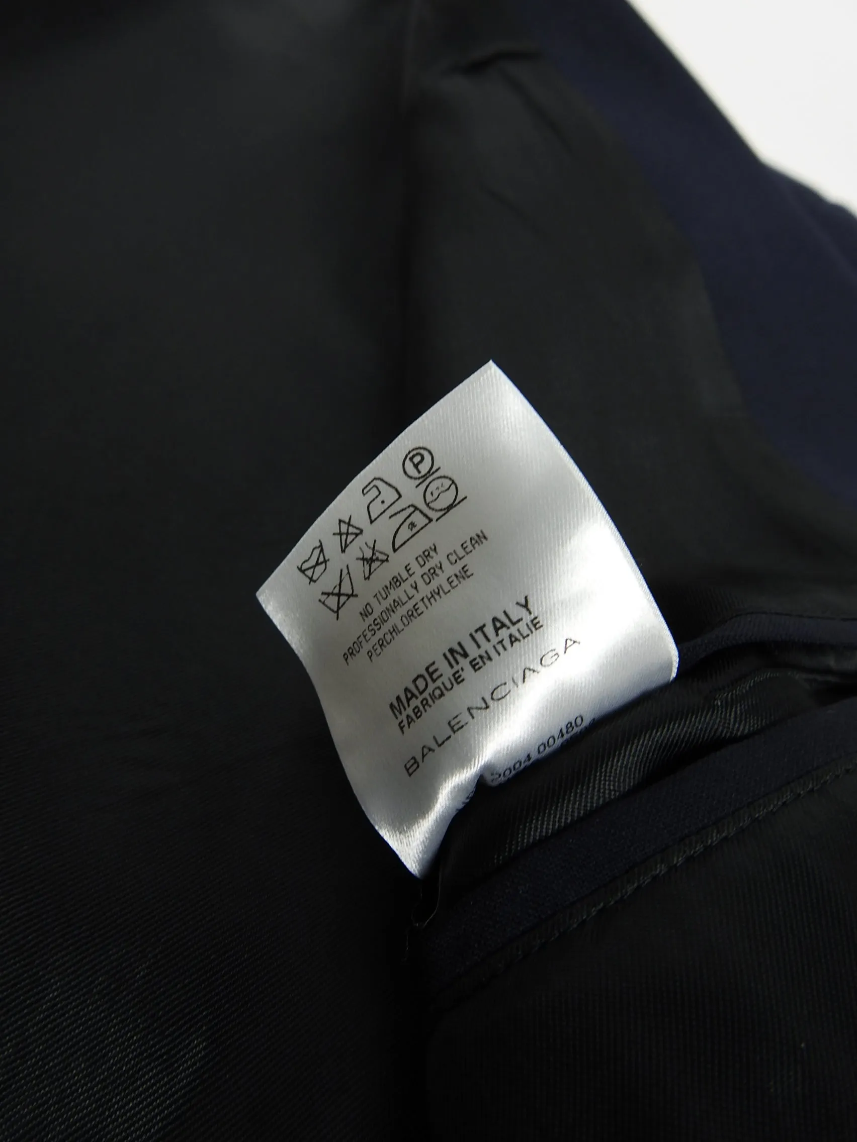 Balenciaga 2004 Navy Wool Blazer Size 48