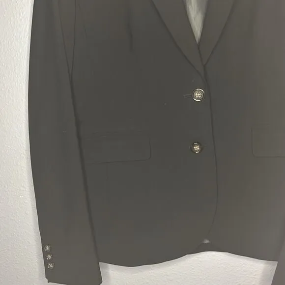 Banana Republic Black Stretch Wool Blend Blazer Size 10