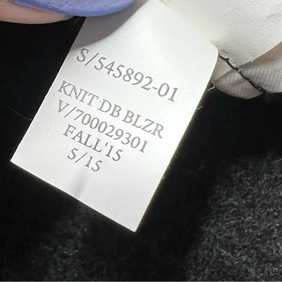 Banana Republic Knit DB Blazer Wool Blend in Heathered Grey