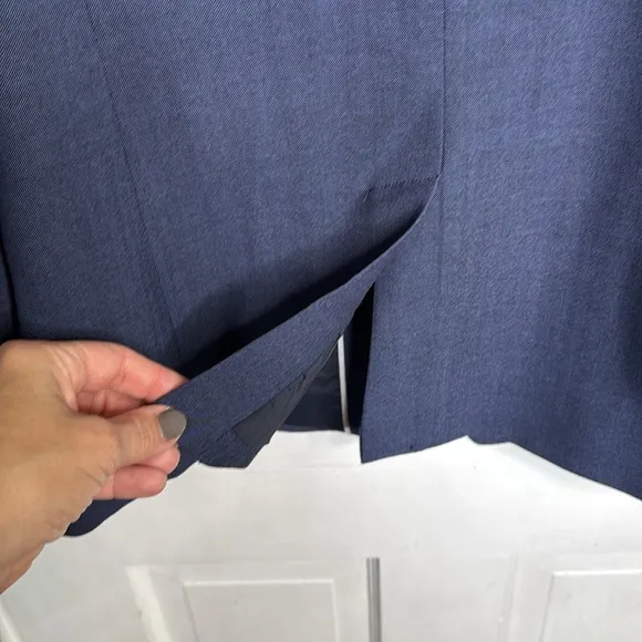 Banana Republic Long and Lean Inverted Collar Navy Blazer Jacket W-993 Sz 8