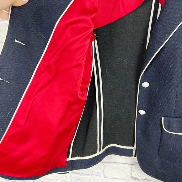 Banana Republic Nautical Wool Blazer Button
