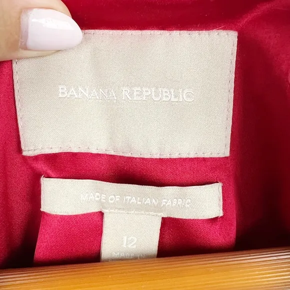 Banana Republic Nautical Wool Blazer Button