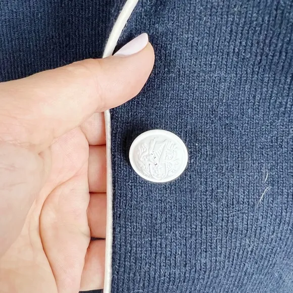 Banana Republic Nautical Wool Blazer Button