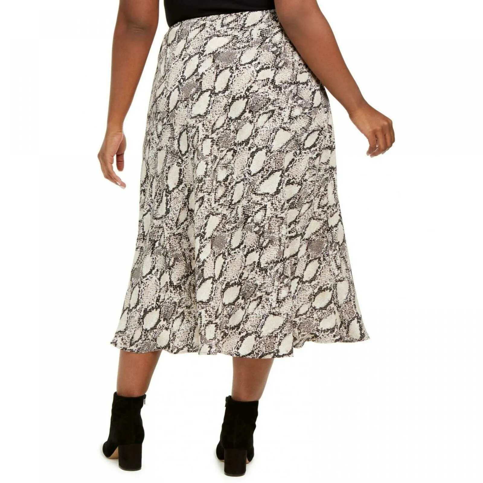 Bar III Women's Plus Size Snake Print Midi Skirt