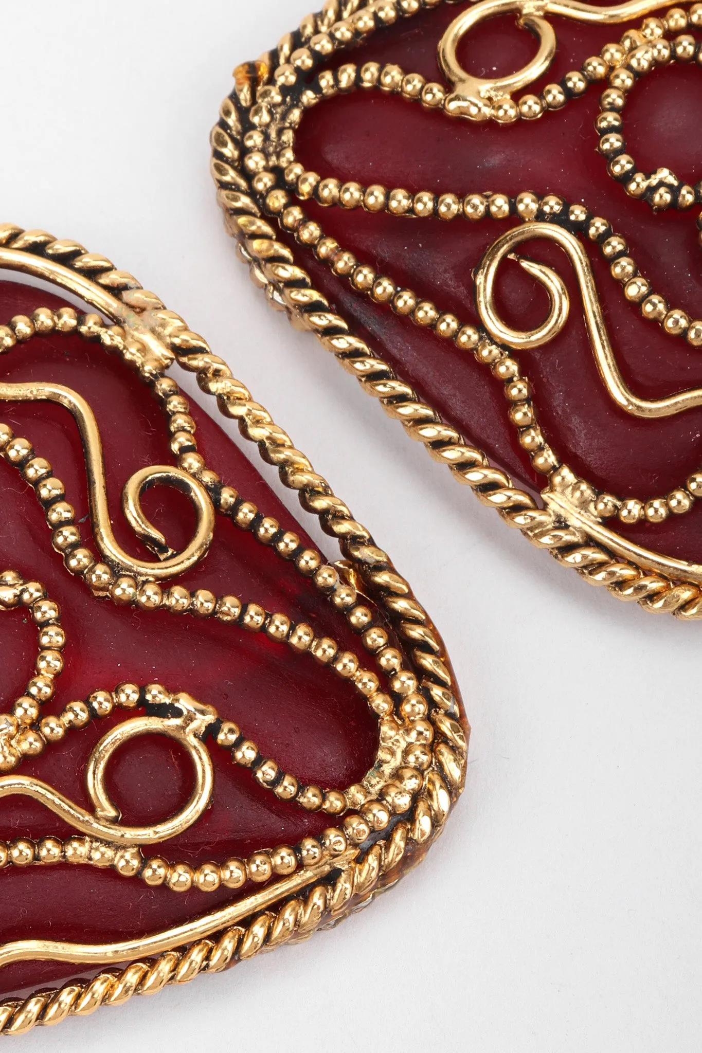 Baroque Heart Drop Earrings