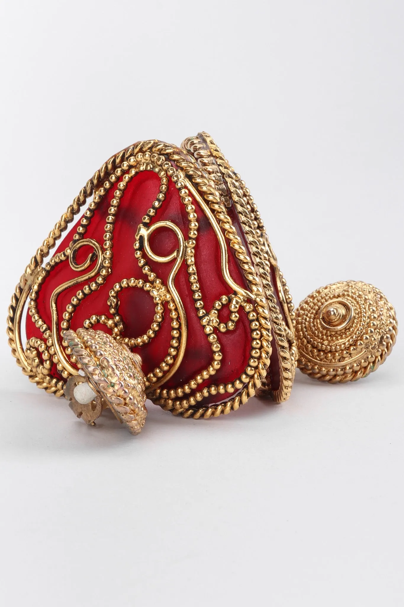 Baroque Heart Drop Earrings