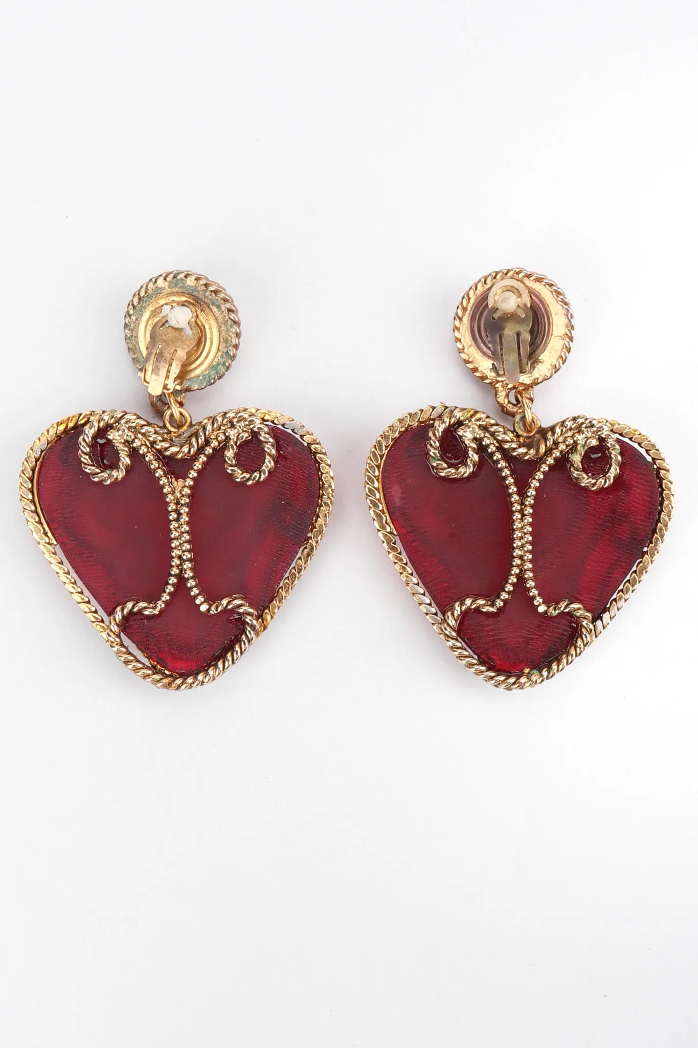 Baroque Heart Drop Earrings