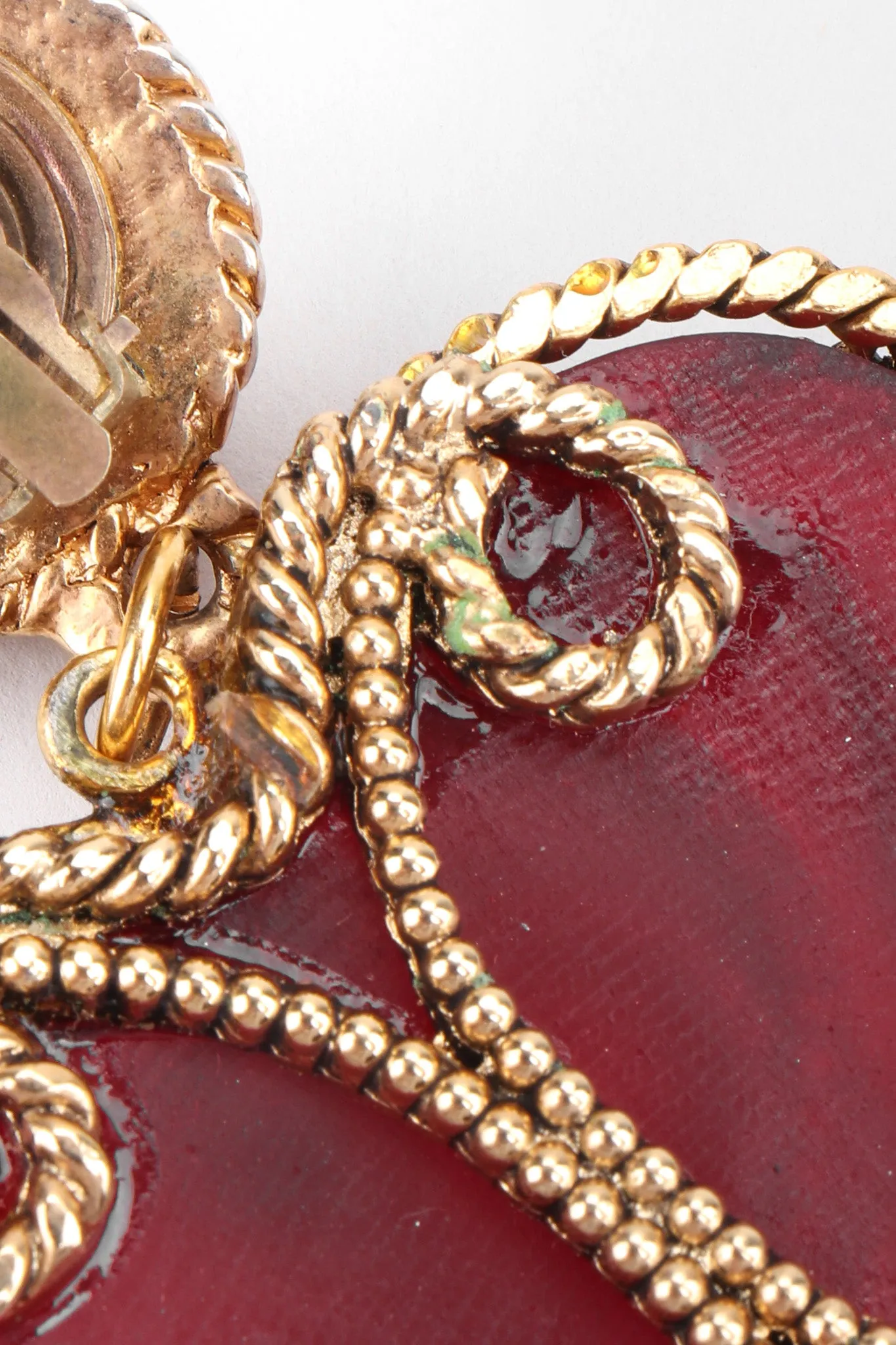 Baroque Heart Drop Earrings