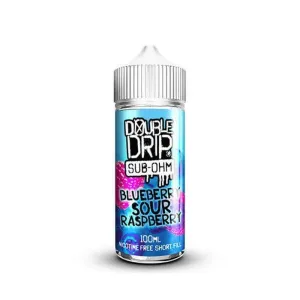 BLUEBERRY SOUR RASPBERRY 100ML SHORT FILL E-LIQUID BY DOUBLE DRIP