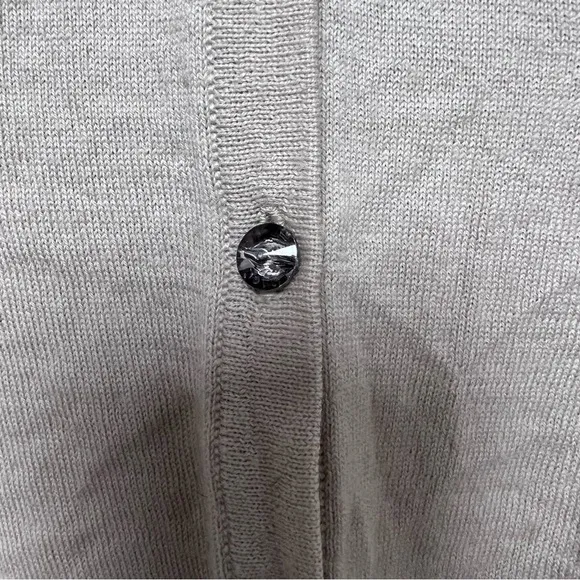 Boden Tan Cream Wool Peplum Fitted Blazer Crystal Buttons