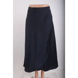 Boden Womens Epsom Midi Skirt Navy blue Tulip Cut Sheen UK 14 US 10 NWT T0252
