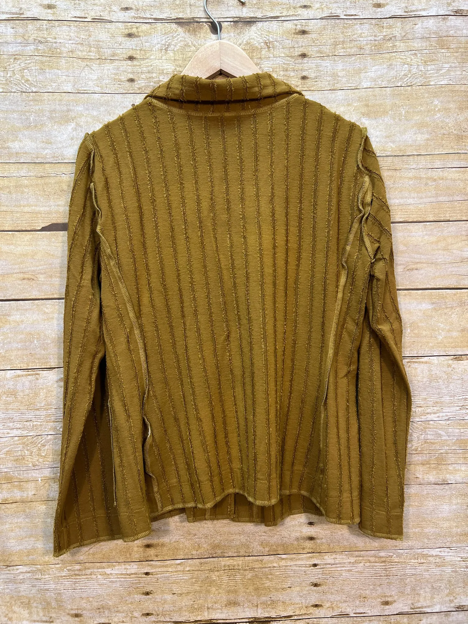 Brass Striped Fitted Blazer