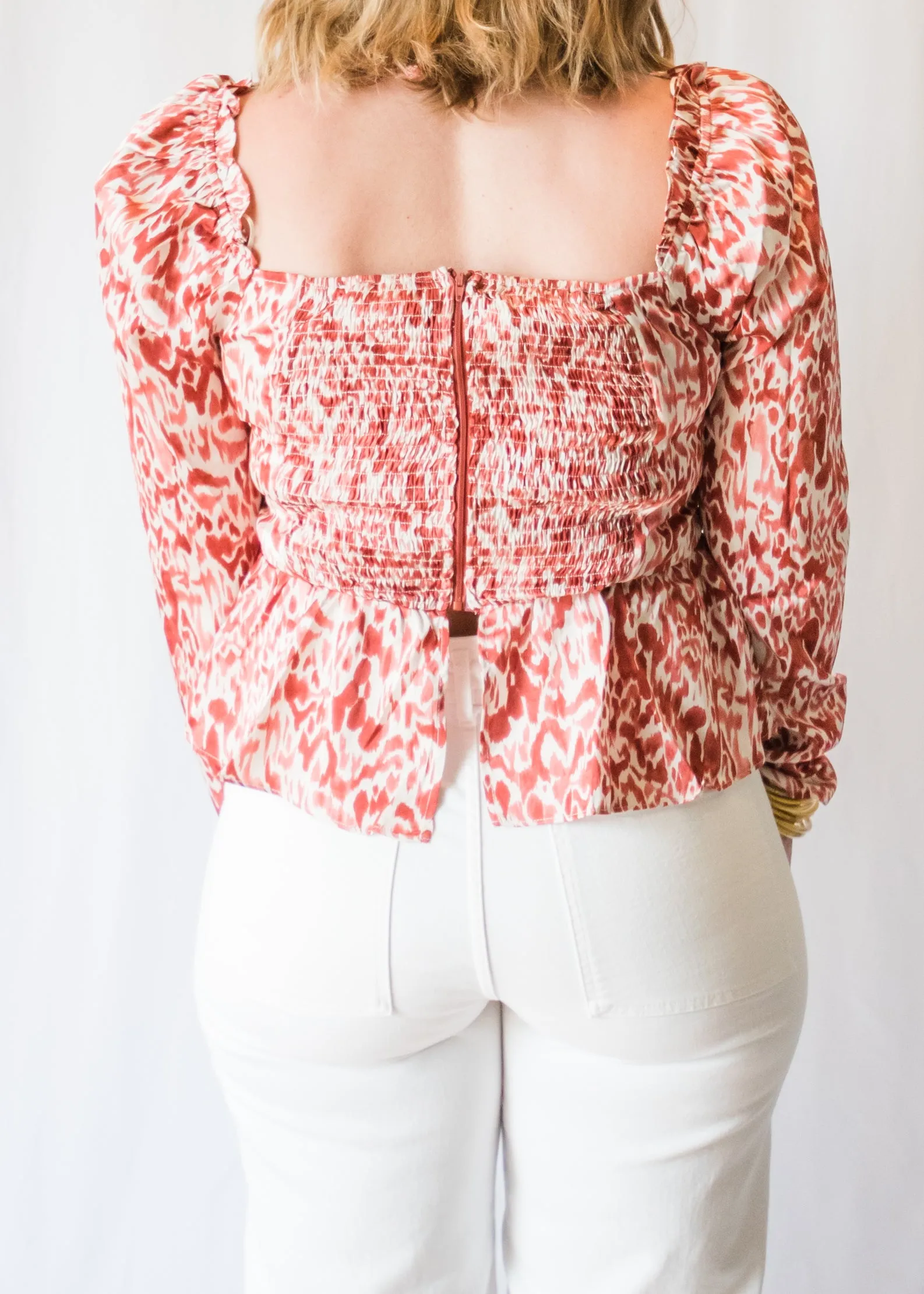 Brick Abstract Blouse