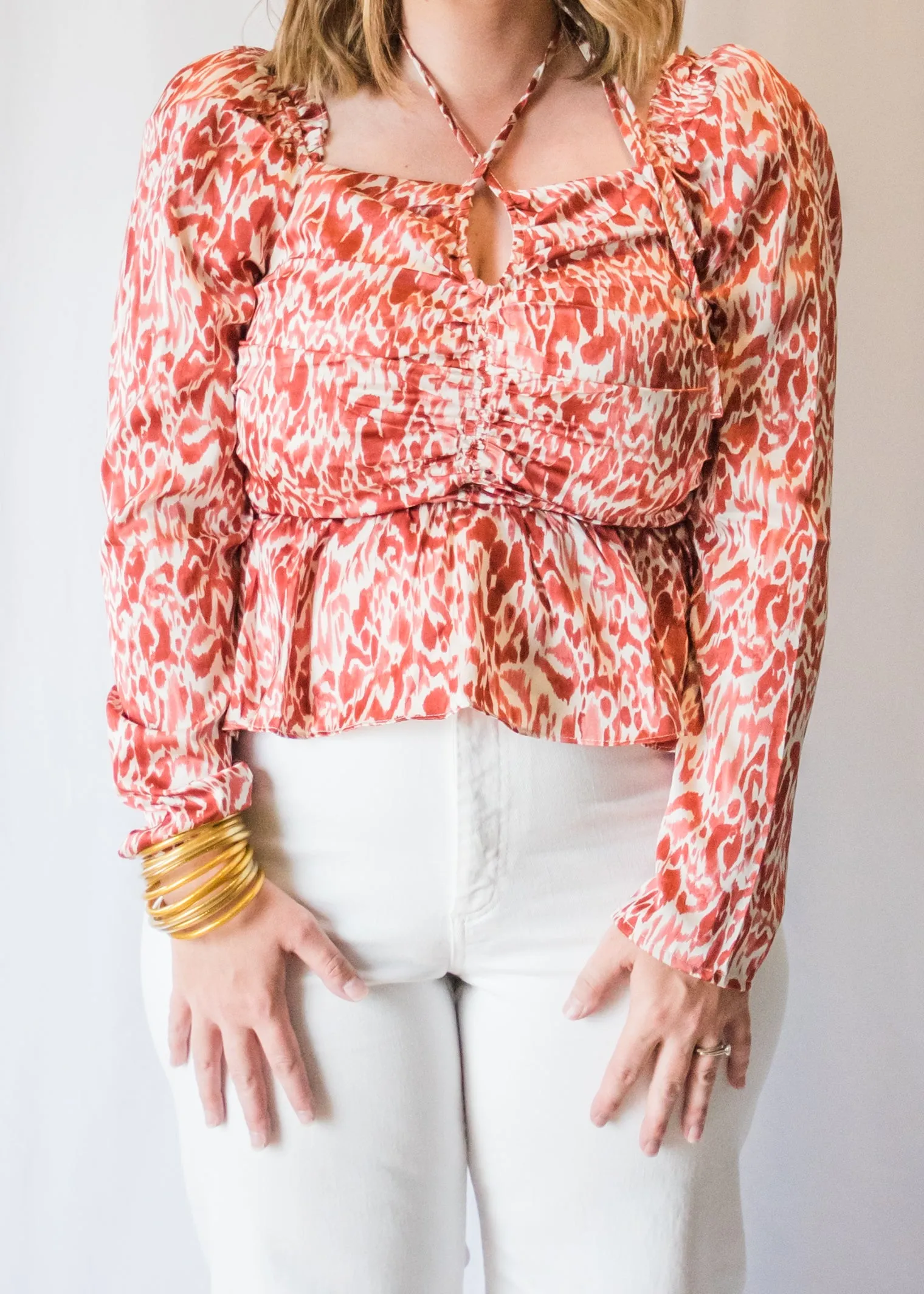 Brick Abstract Blouse