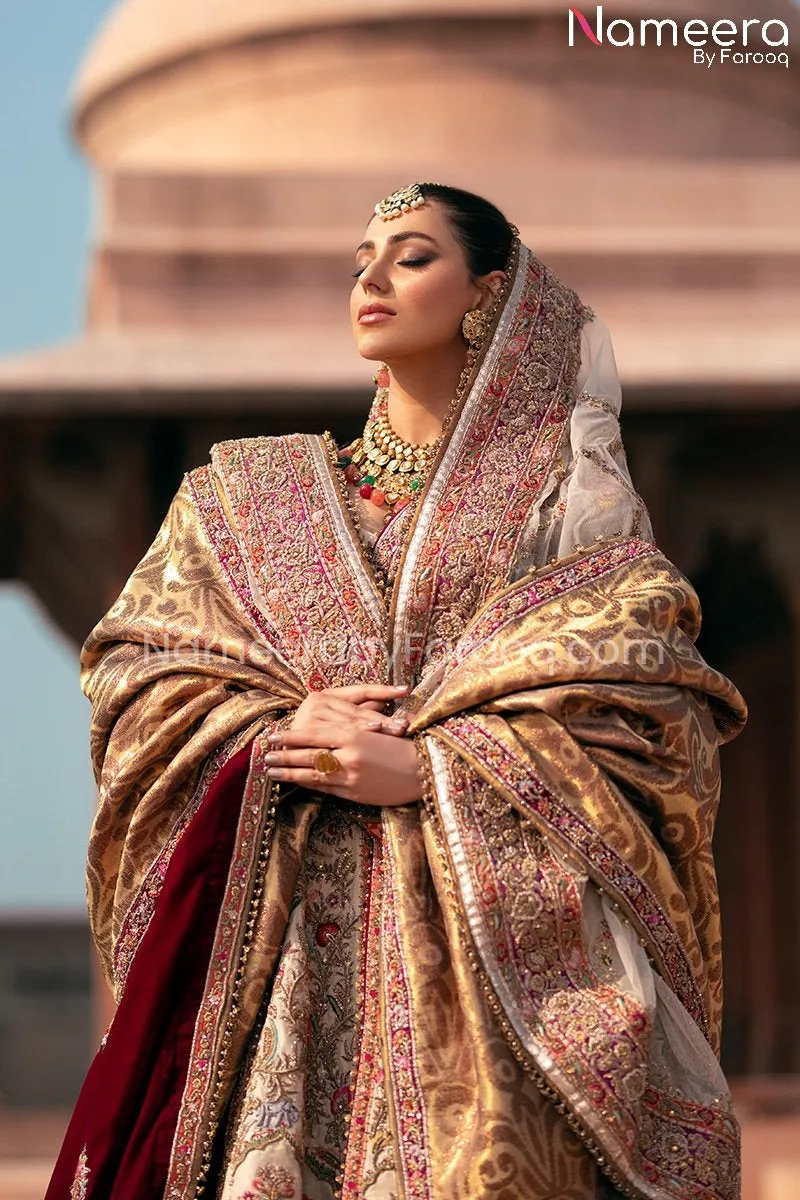 Bridal Silk Lehenga and Peplum Shirt Pakistani #BS167