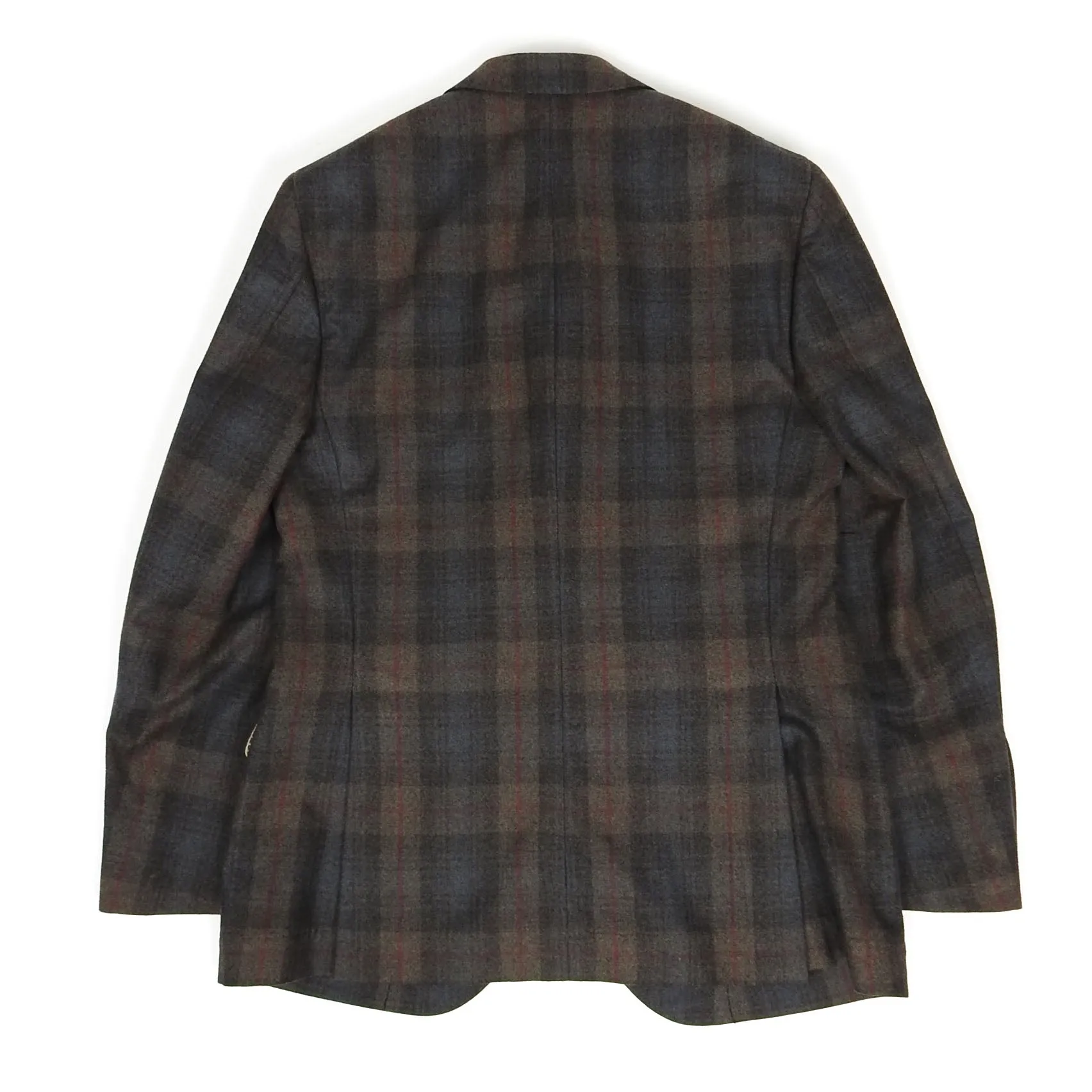 Brunello Cucinelli Brown Check Blazer Size 50