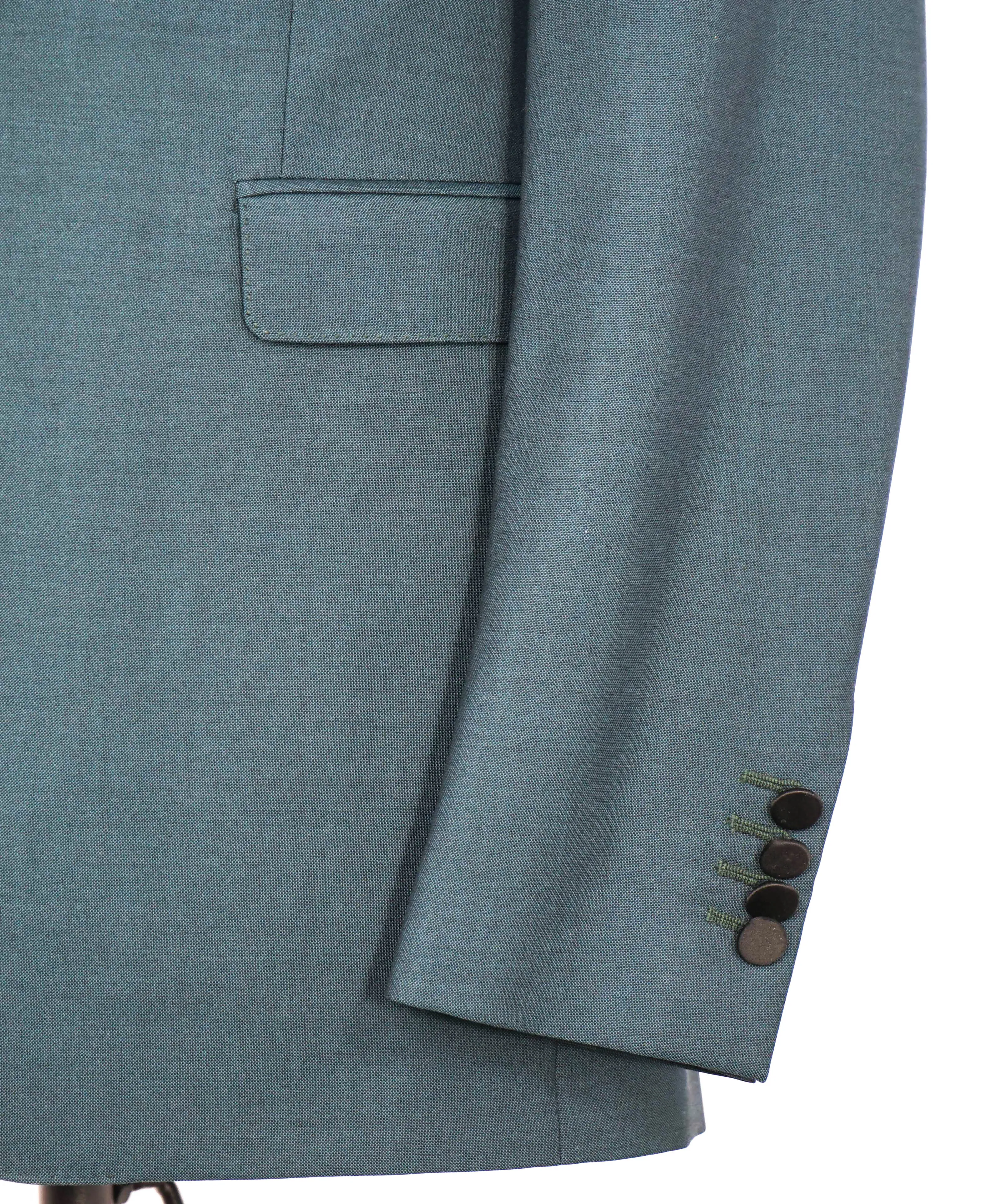 BURBERRY LONDON - *SIDE TABS* Made Italy GREEN Wool & Mohair Dinner Jacket - 42R
