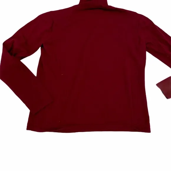 Burgundy merino wool sweater. Talbots.