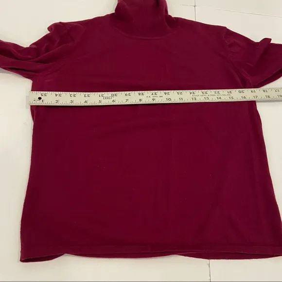 Burgundy merino wool sweater. Talbots.