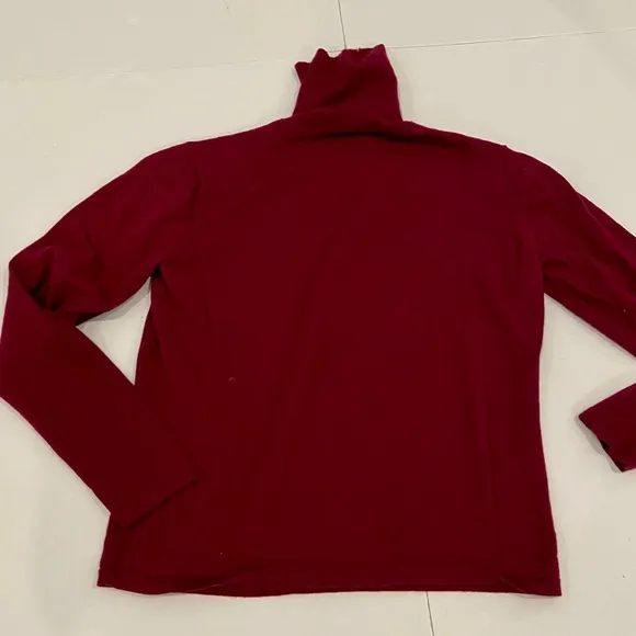 Burgundy merino wool sweater. Talbots.