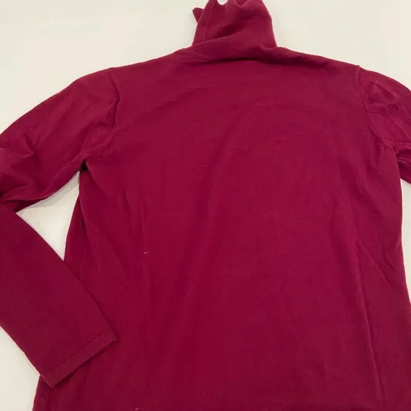 Burgundy merino wool sweater. Talbots.