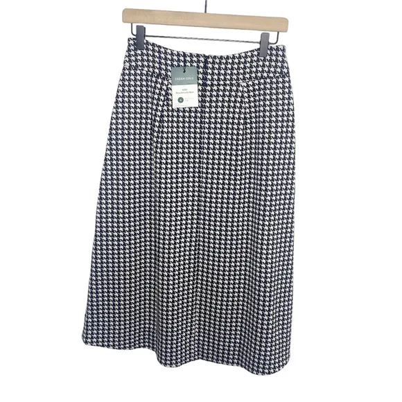 CAbi houndstooth midi skirt dream girls style 4023 NWT