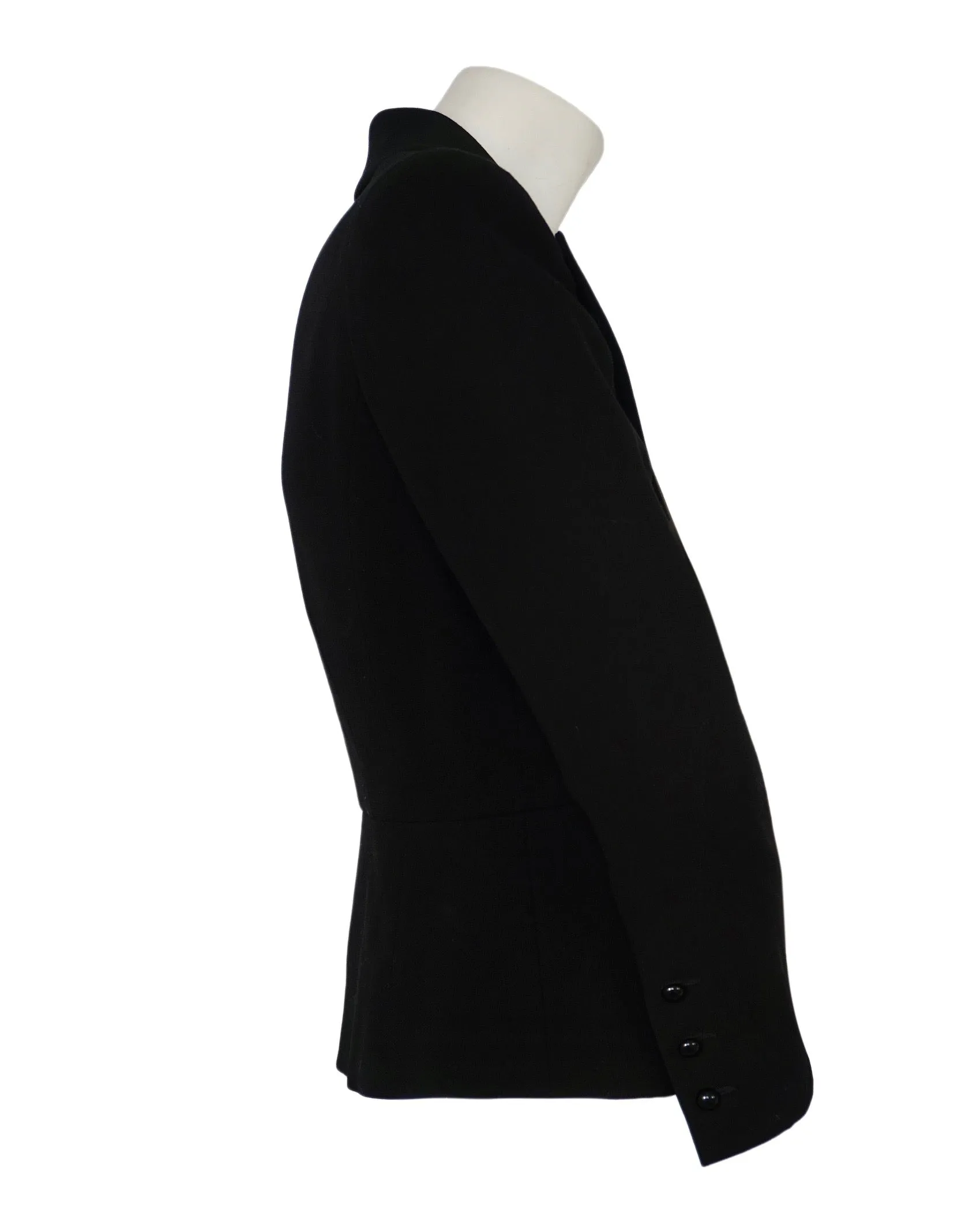 Chanel Vintage Black Wool Blazer