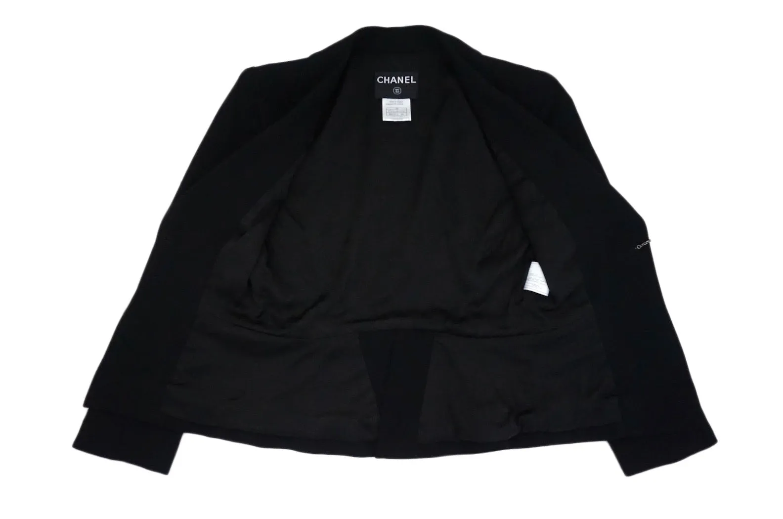 Chanel Vintage Black Wool Blazer