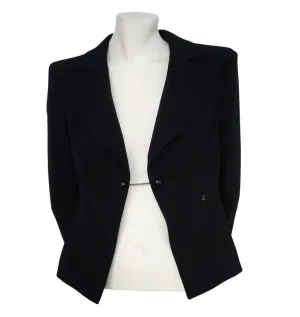 Chanel Vintage Black Wool Blazer