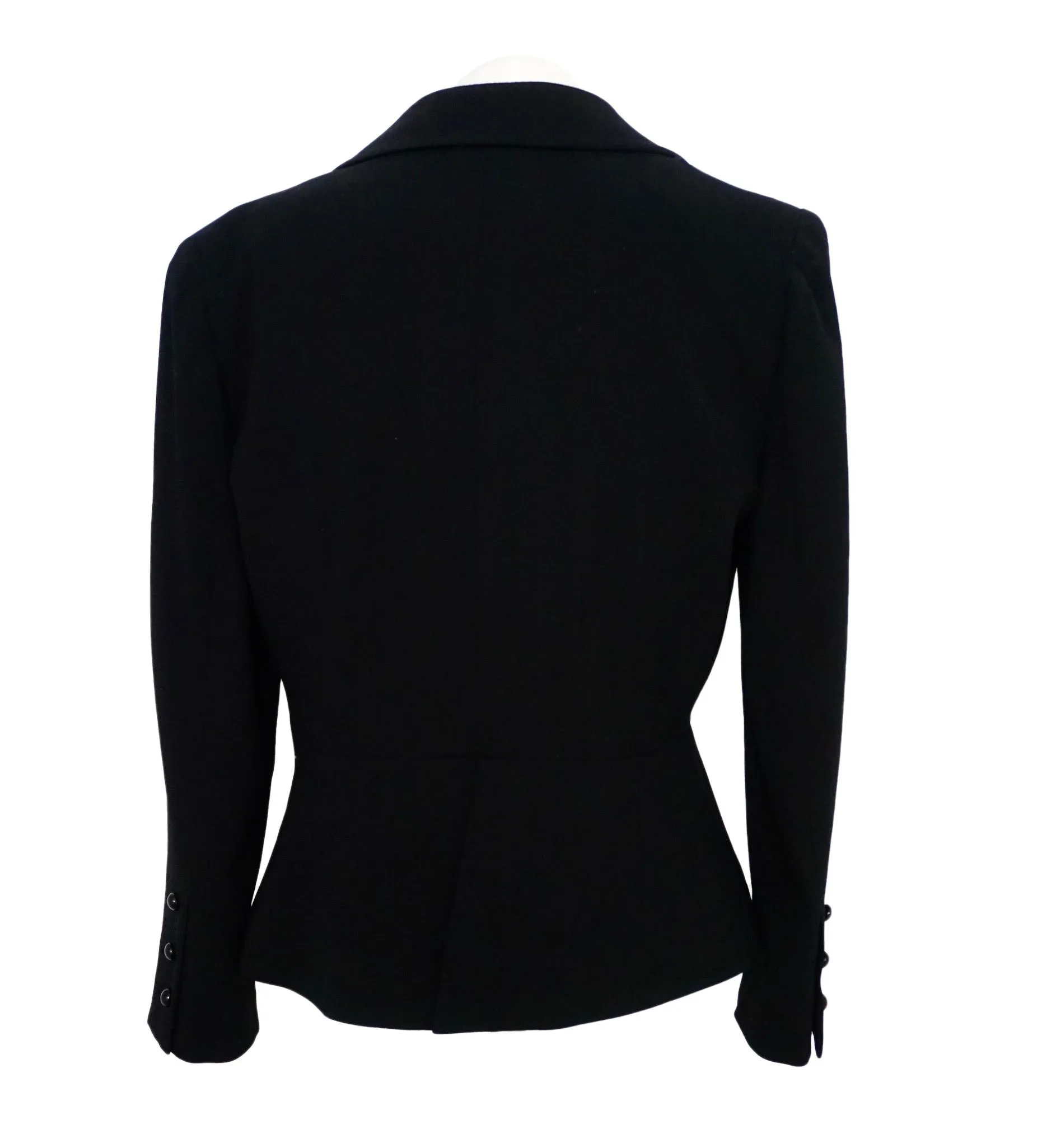 Chanel Vintage Black Wool Blazer