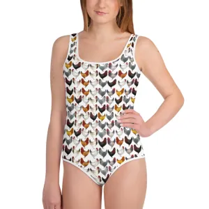 Chicken Print Youth Swimsuit