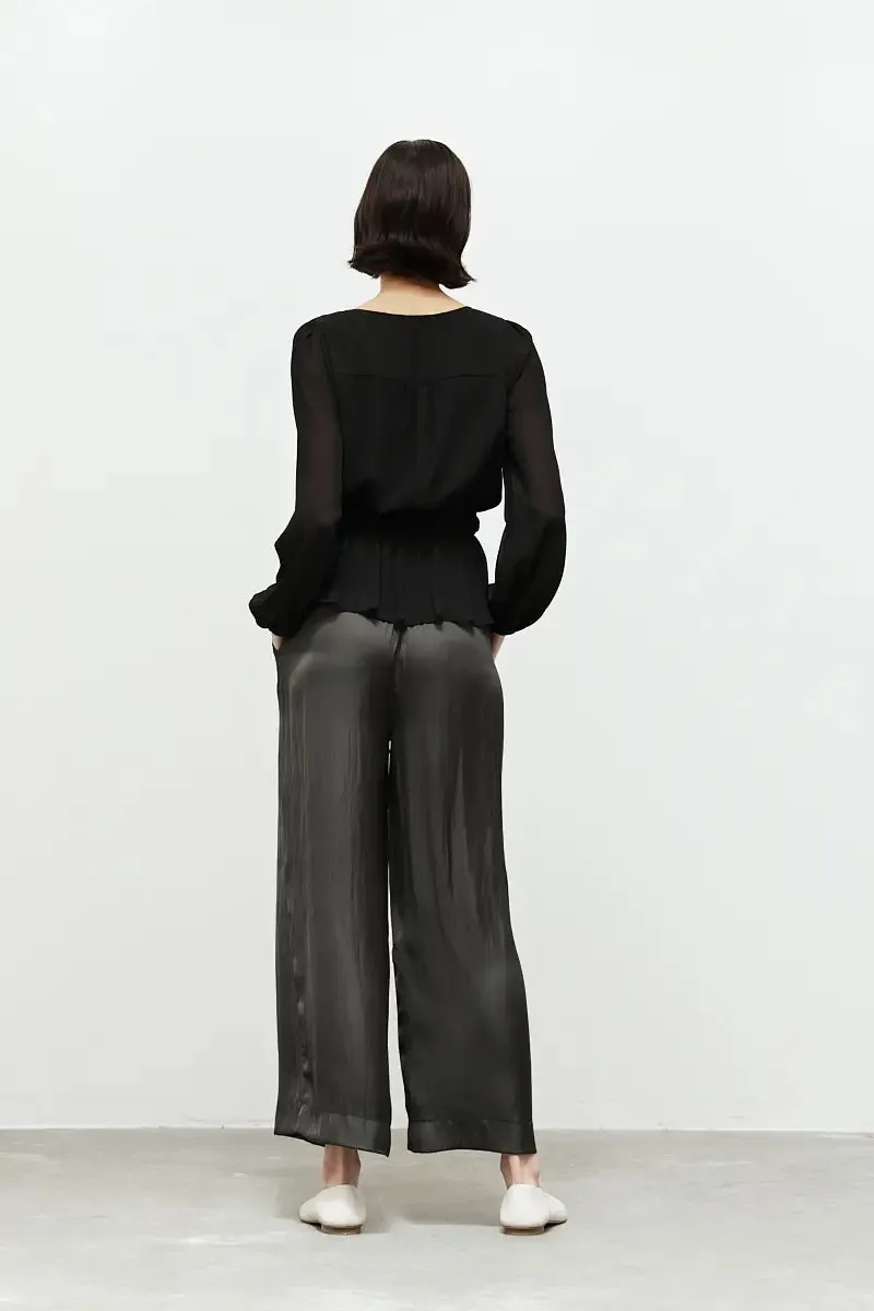 Chiffon Peplum Blouse