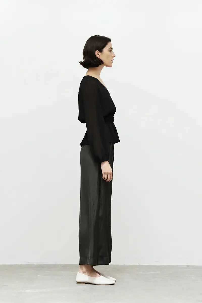 Chiffon Peplum Blouse