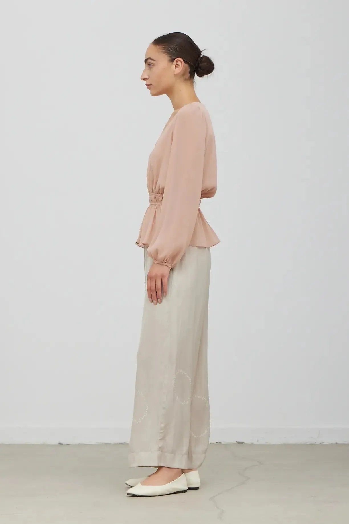 Chiffon Peplum Blouse