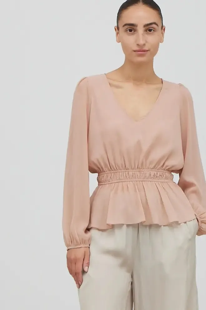 Chiffon Peplum Blouse