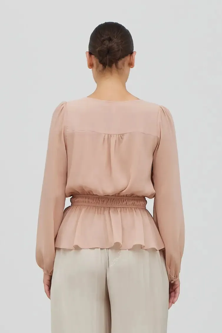 Chiffon Peplum Blouse