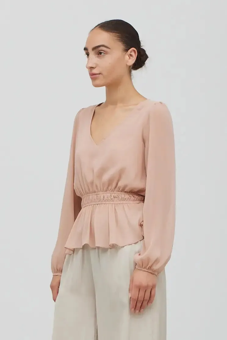 Chiffon Peplum Blouse