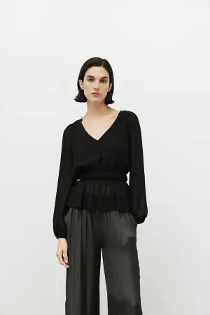 Chiffon Peplum Blouse