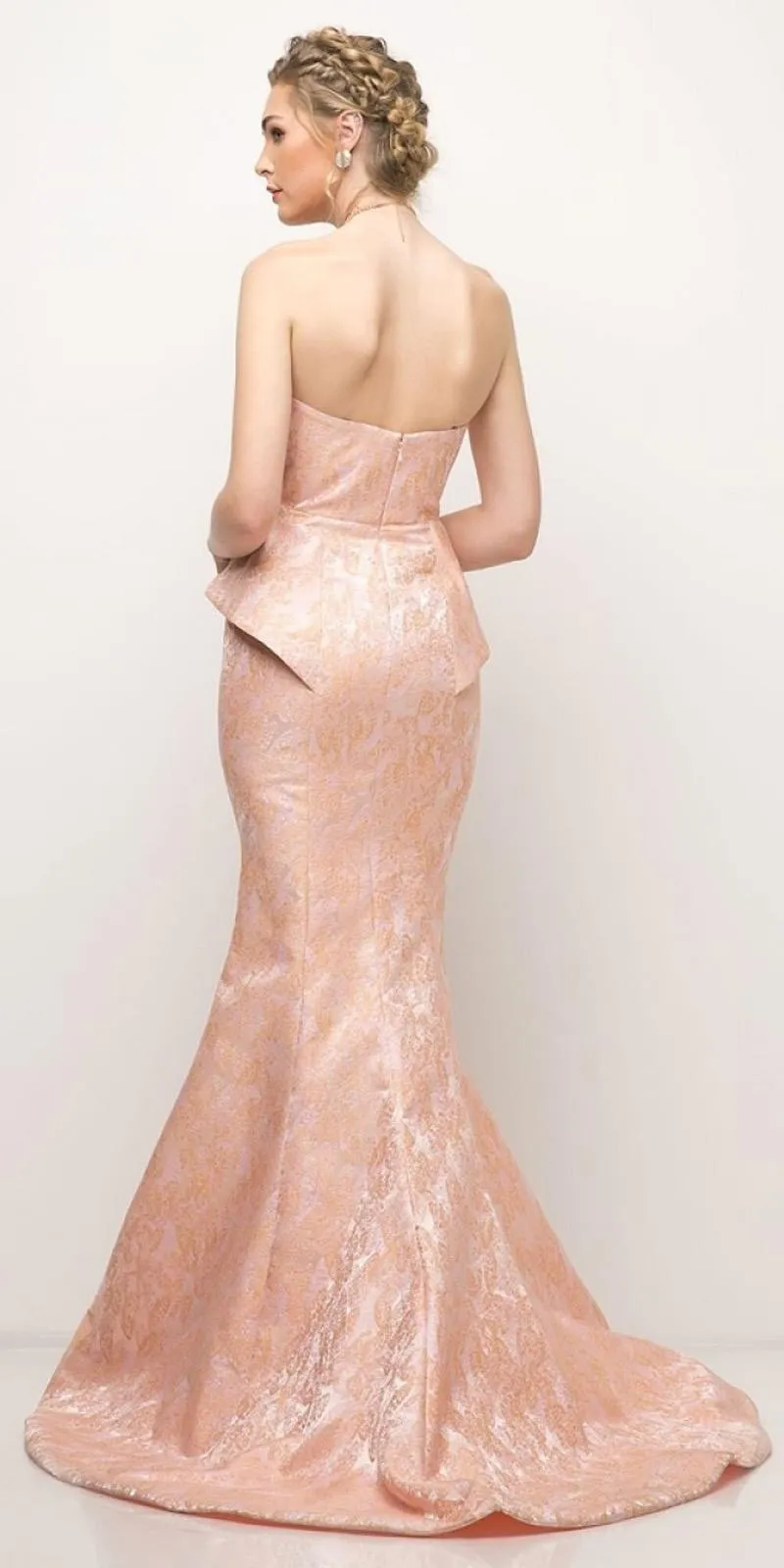 Cinderella Divine 13312 Strapless Long Mermaid Formal Dress