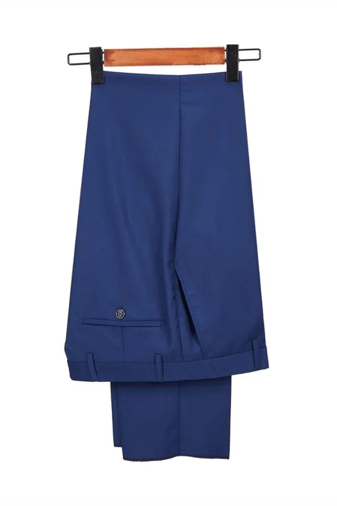 Classy Velvet Shawl Lapel Royal Blue One Button Men's Formal Prom Suit Wedding Tuxedos Online
