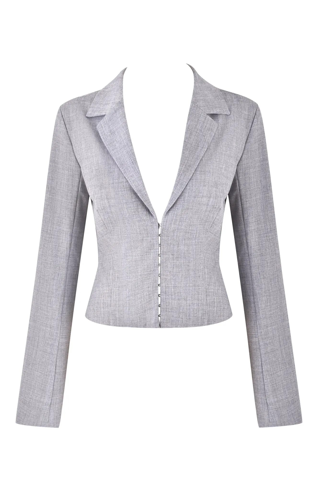 CLAUDETTE JACKET - GREY : PLAID