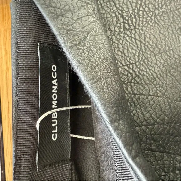 Club Monaco faux leather skirt