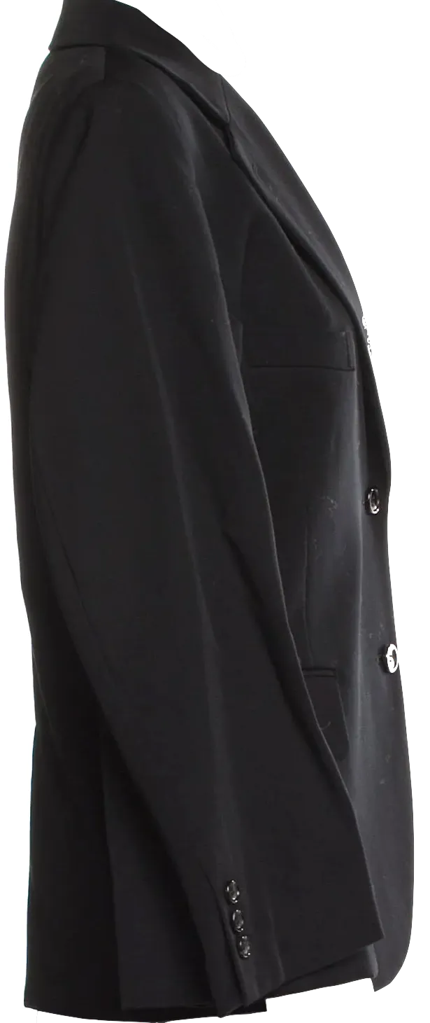 Comme des Garçons Japan. NEW W/TAGS. Black Wool Cupra Lined Cape Style Blazer